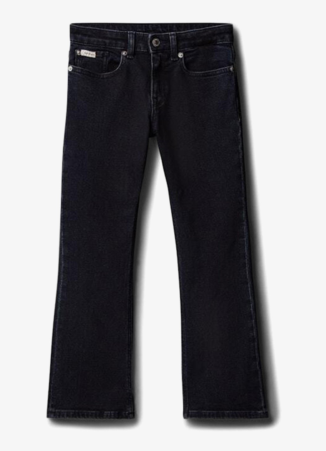 Calvin Klein Flared jeans met steekzakken - voorkant donkerblauw
