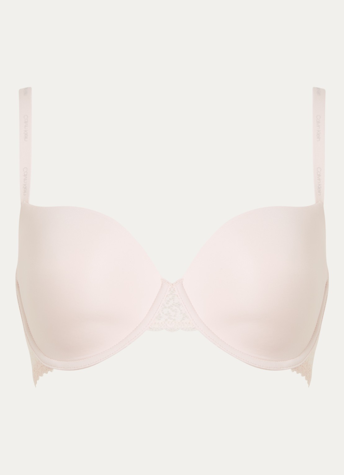 Calvin Klein Flirty voorgevormde balconette bh met kant - voorkant 4 lichtroze