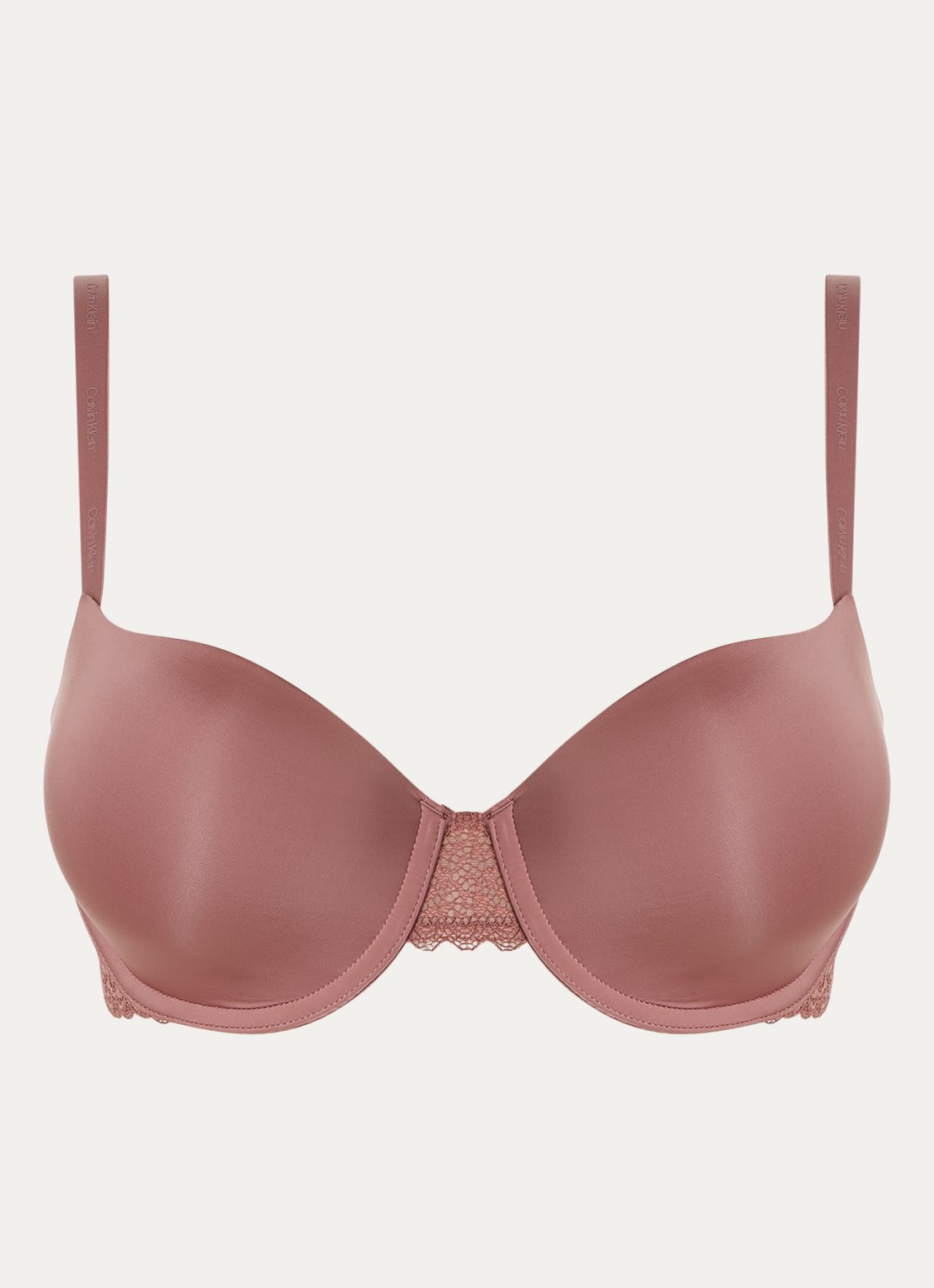 Calvin Klein Flirty voorgevormde balconette bh met kant - voorkant 4 bordeauxrood