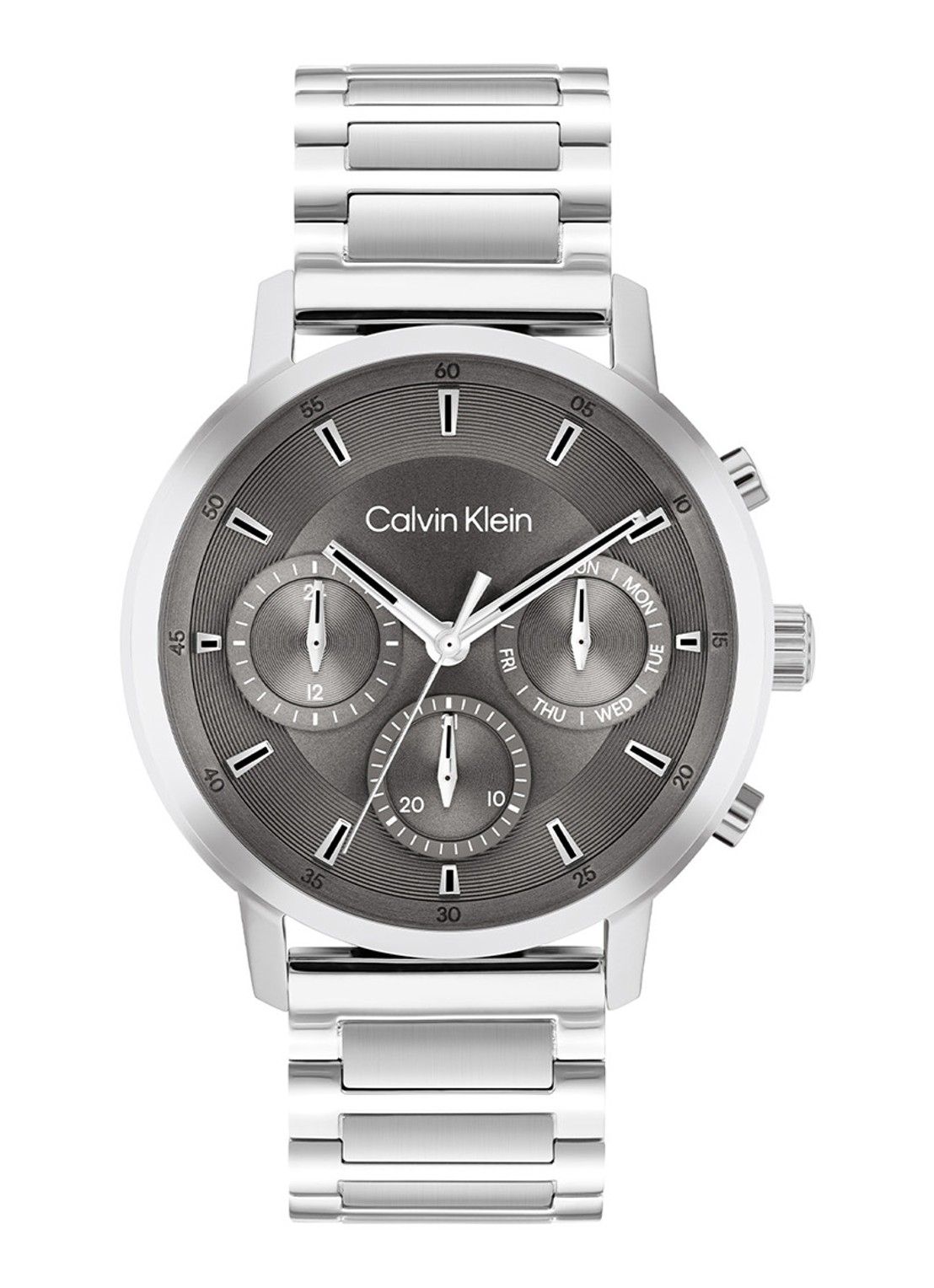 Calvin Klein Gauge horloge CK25200493  - voorkant 3 zilver