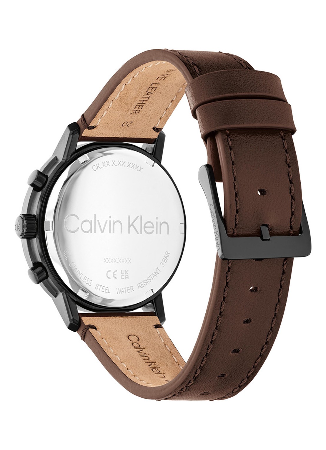 Calvin Klein Gauge horloge CK25200498  - detail 4 donkerbruin
