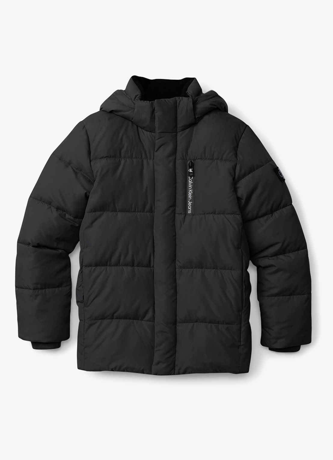 Calvin Klein Gewatteerde jas met afneembare capuchon - detail 11 zwart