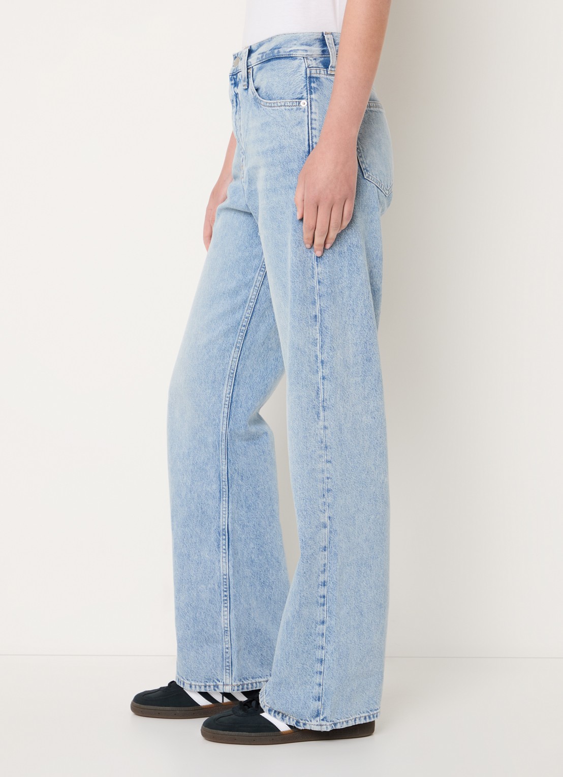 Calvin Klein High waist flared jeans met medium wassing - detail 5 indigo