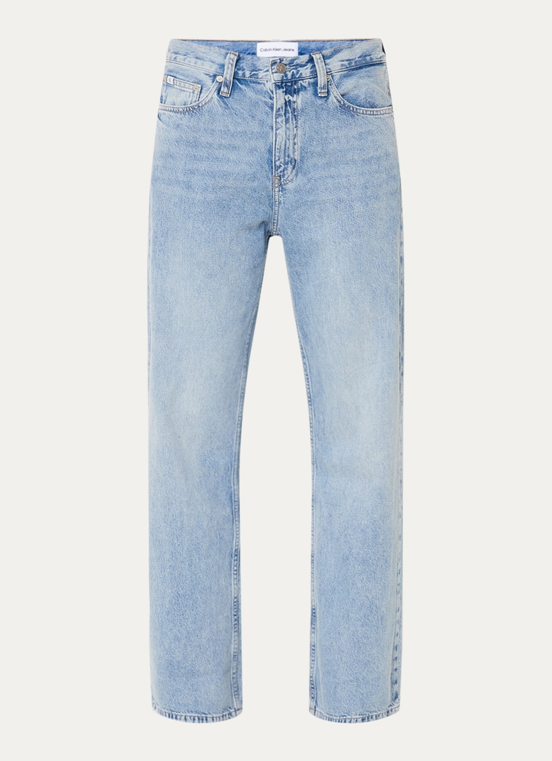 Calvin Klein High waist flared jeans met medium wassing - voorkant 2 indigo