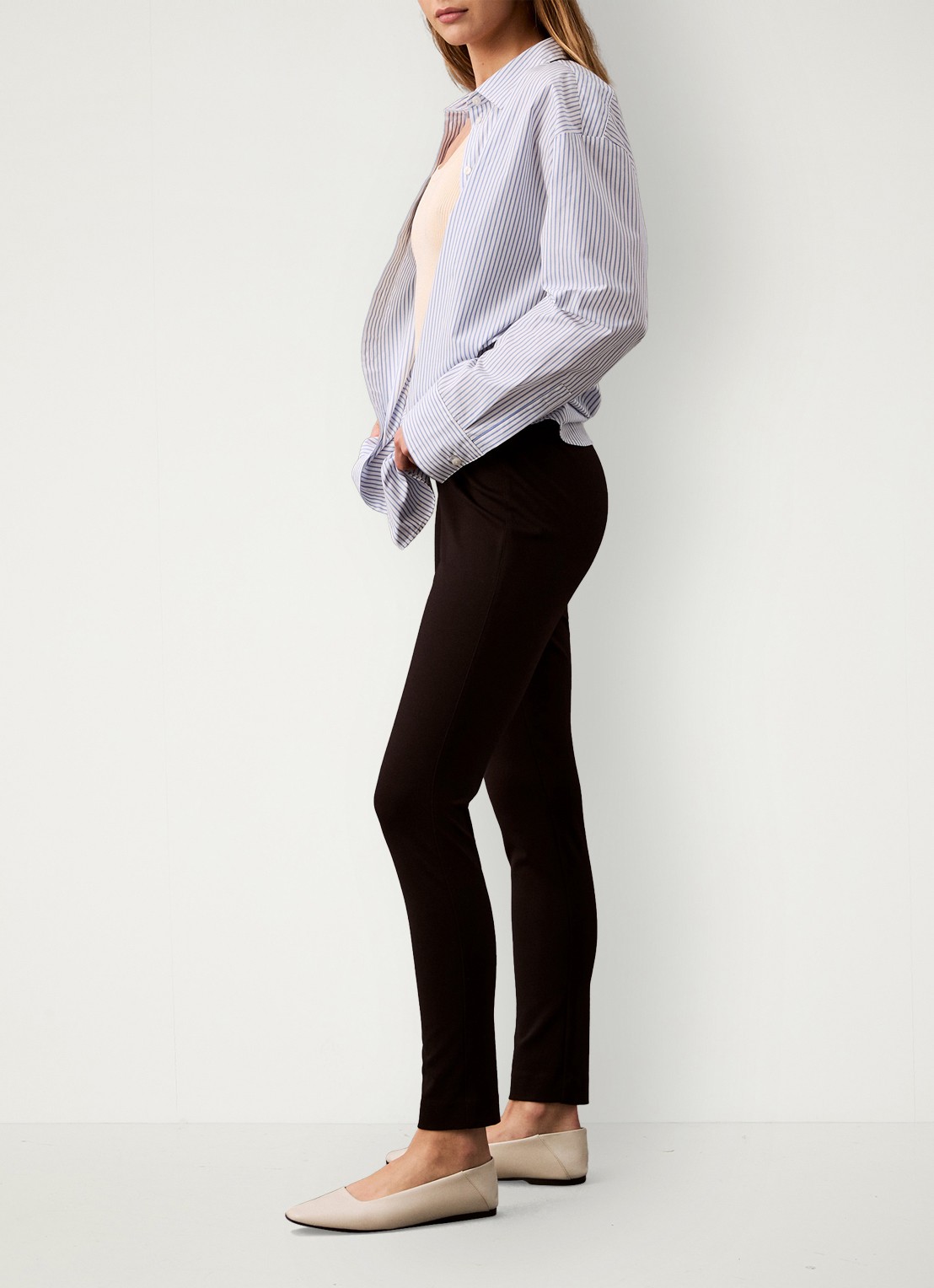 Calvin Klein High waist legging met paspelzak - detail 4 zwart