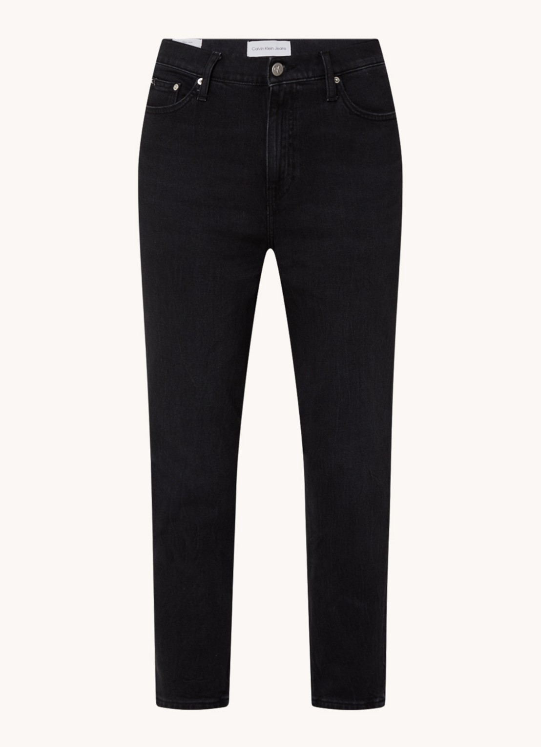 Calvin Klein High waist mom jeans met gekleurde wassing - voorkant 2 denim