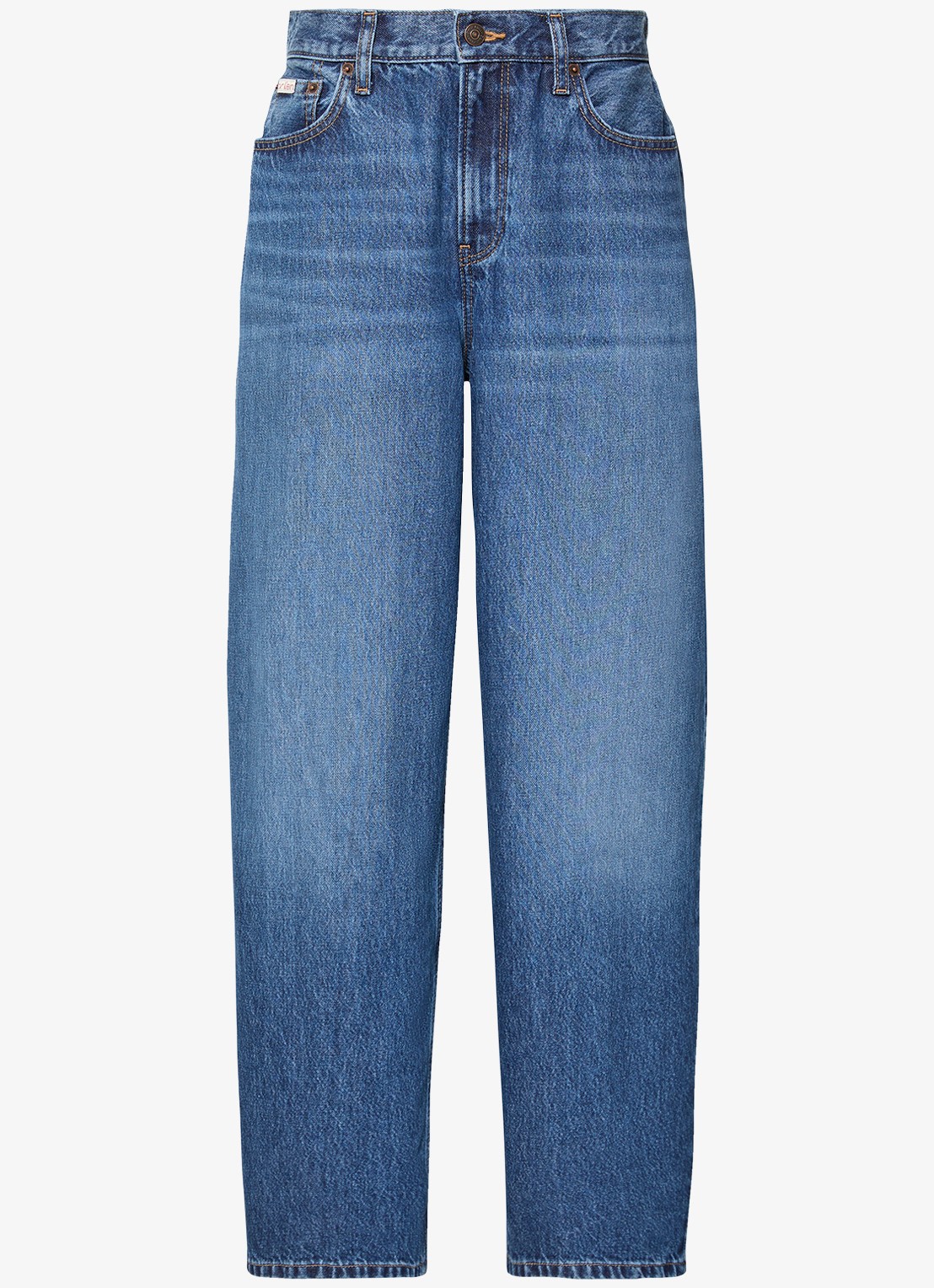 Calvin Klein High waist mom jeans met medium wassing - voorkant 2 indigo