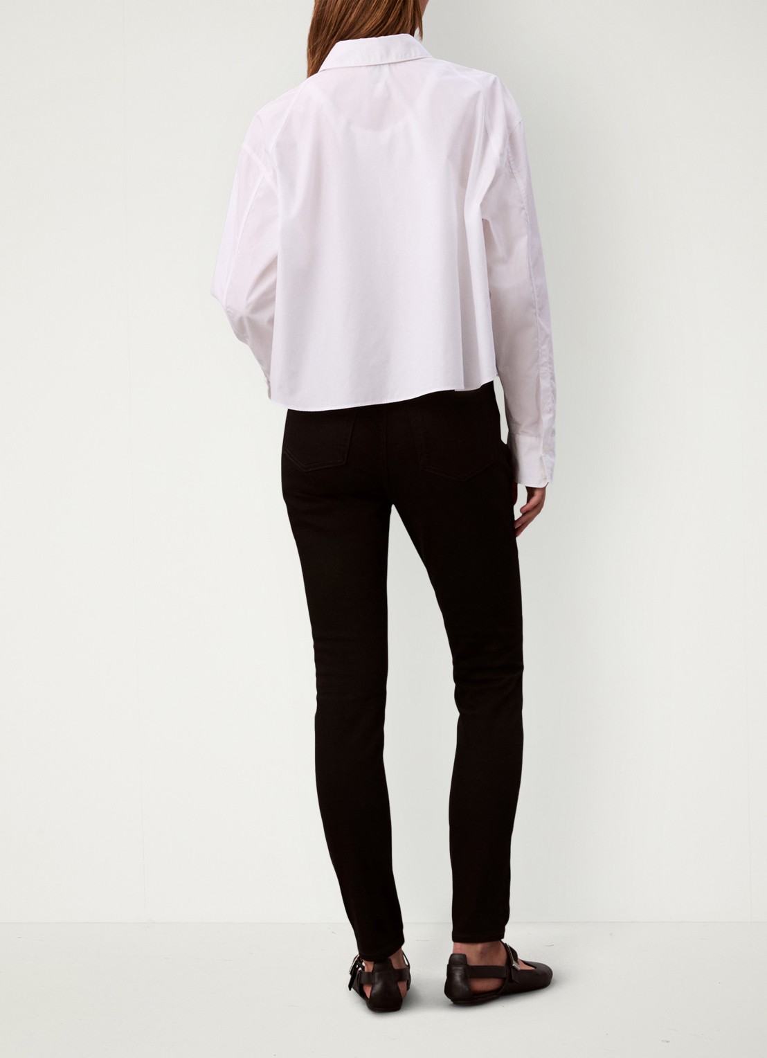 Calvin Klein High waist skinny jeans met gekleurde wassing - achterkant zwart