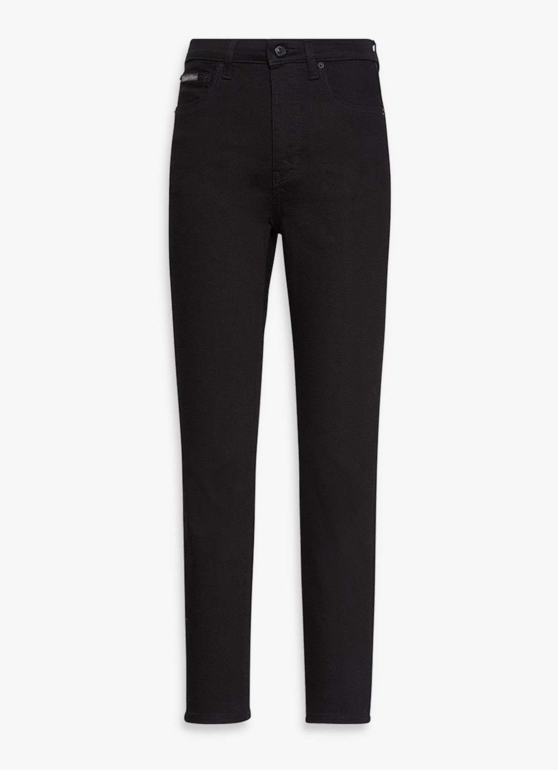 Calvin Klein High waist skinny jeans met gekleurde wassing - voorkant 2 zwart