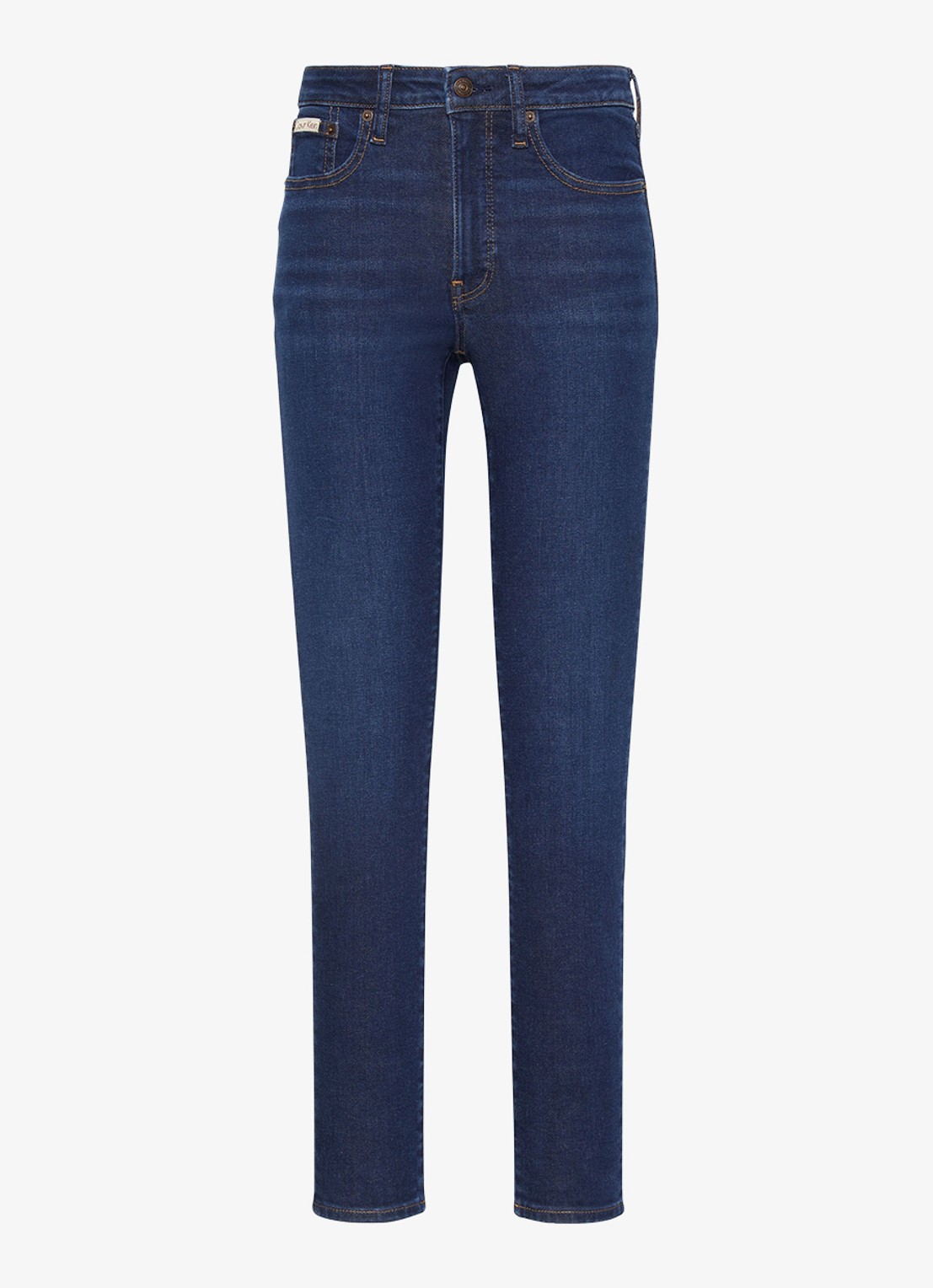 Calvin Klein High waist skinny jeans met steekzakken - voorkant 2 denim