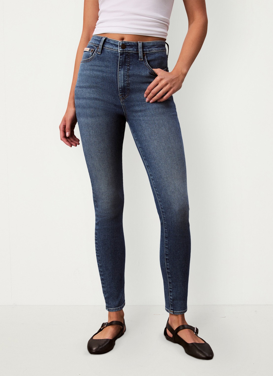 Calvin Klein High waist skinny jeans met steekzakken - detail 2 jeans