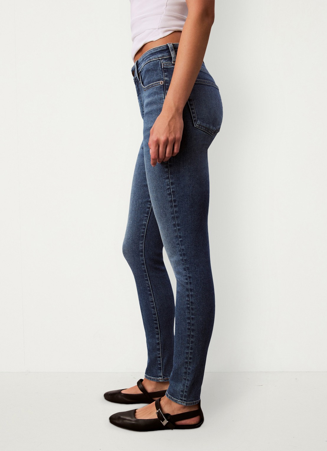 Calvin Klein High waist skinny jeans met steekzakken - detail 4 jeans