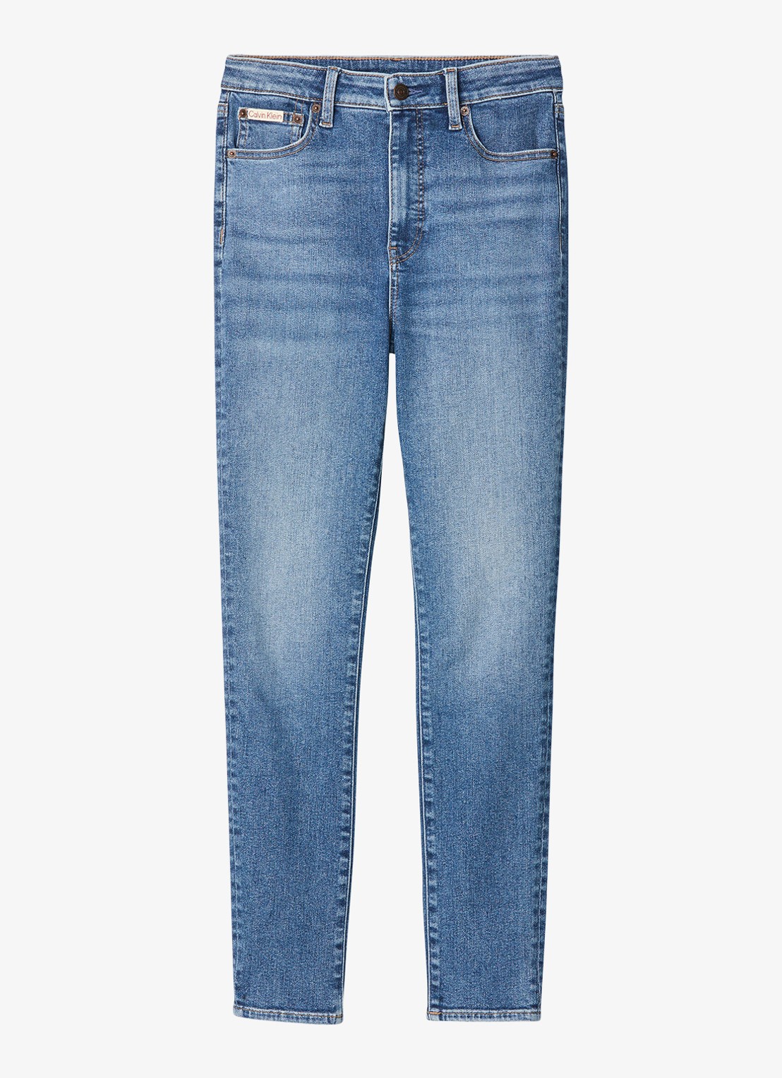 Calvin Klein High waist skinny jeans met steekzakken - voorkant 5 jeans
