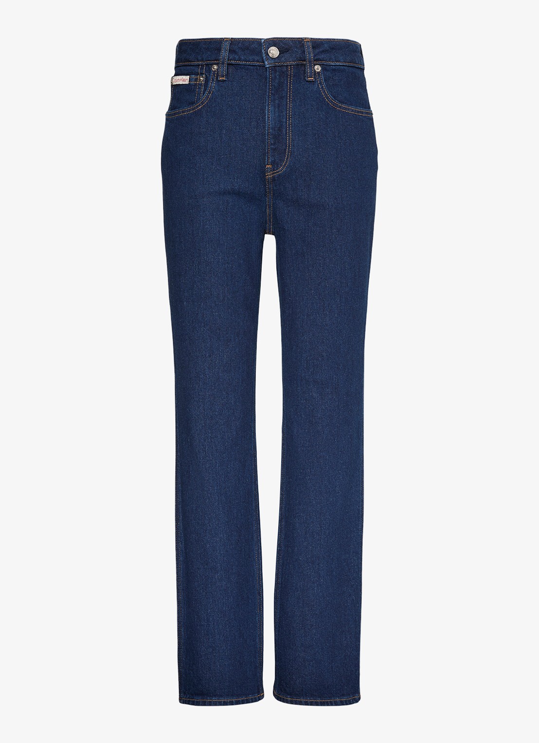 Calvin Klein High waist slim fit jeans met steekzakken - voorkant denim