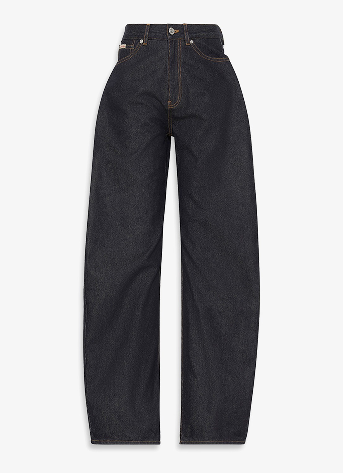 Calvin Klein High waist wide leg jeans met donkere wassing - voorkant denim