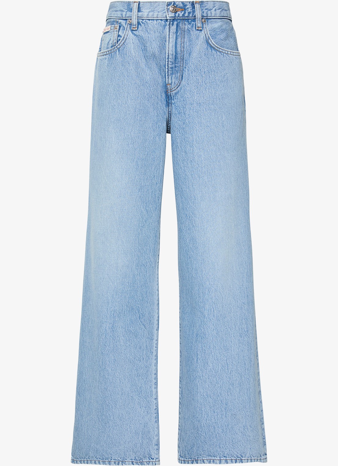 Calvin Klein High waist wide leg jeans - voorkant 2 sage stone-rjk