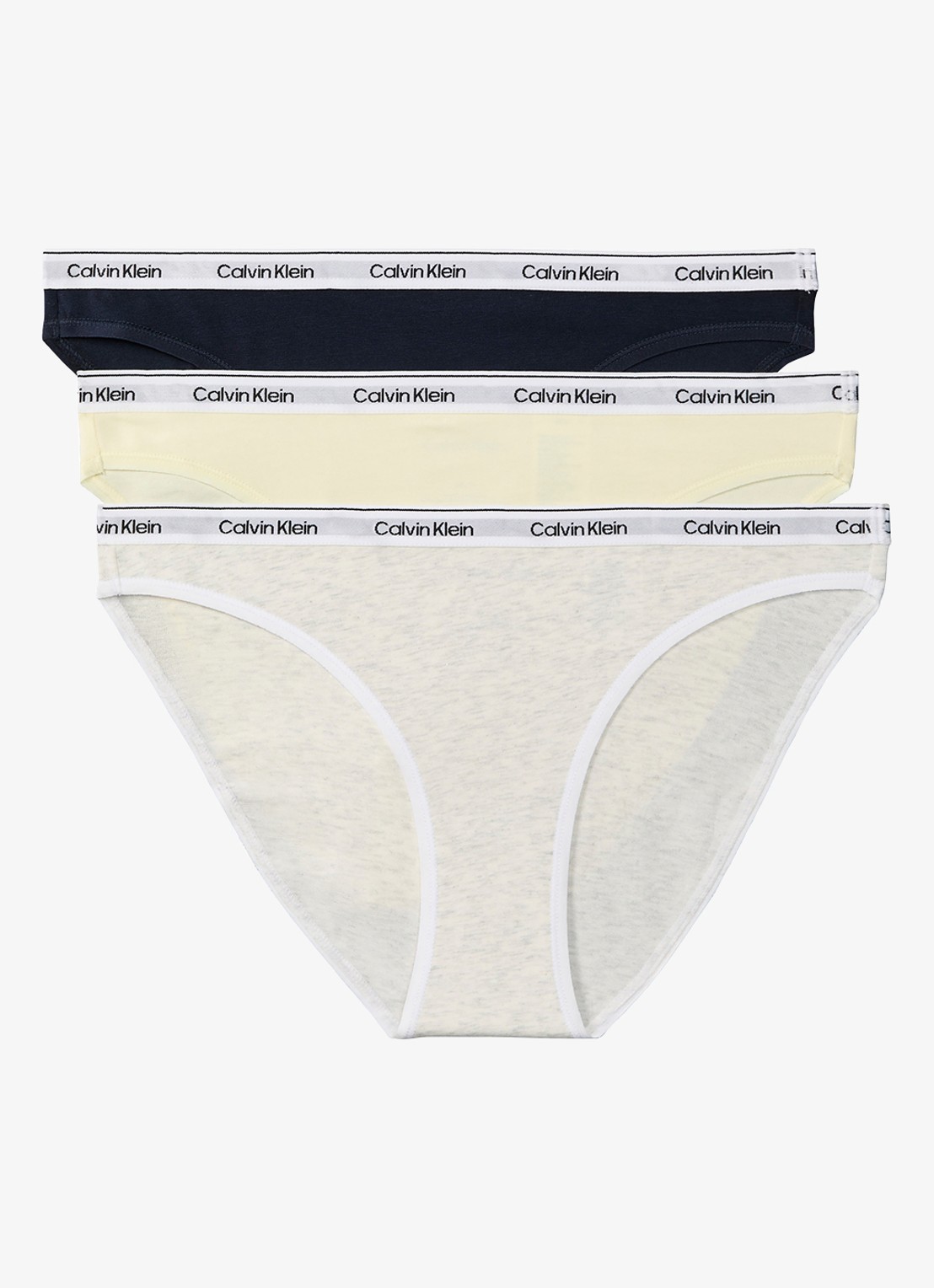 Calvin Klein Hipster met logoband in 3-pack - voorkant zwart