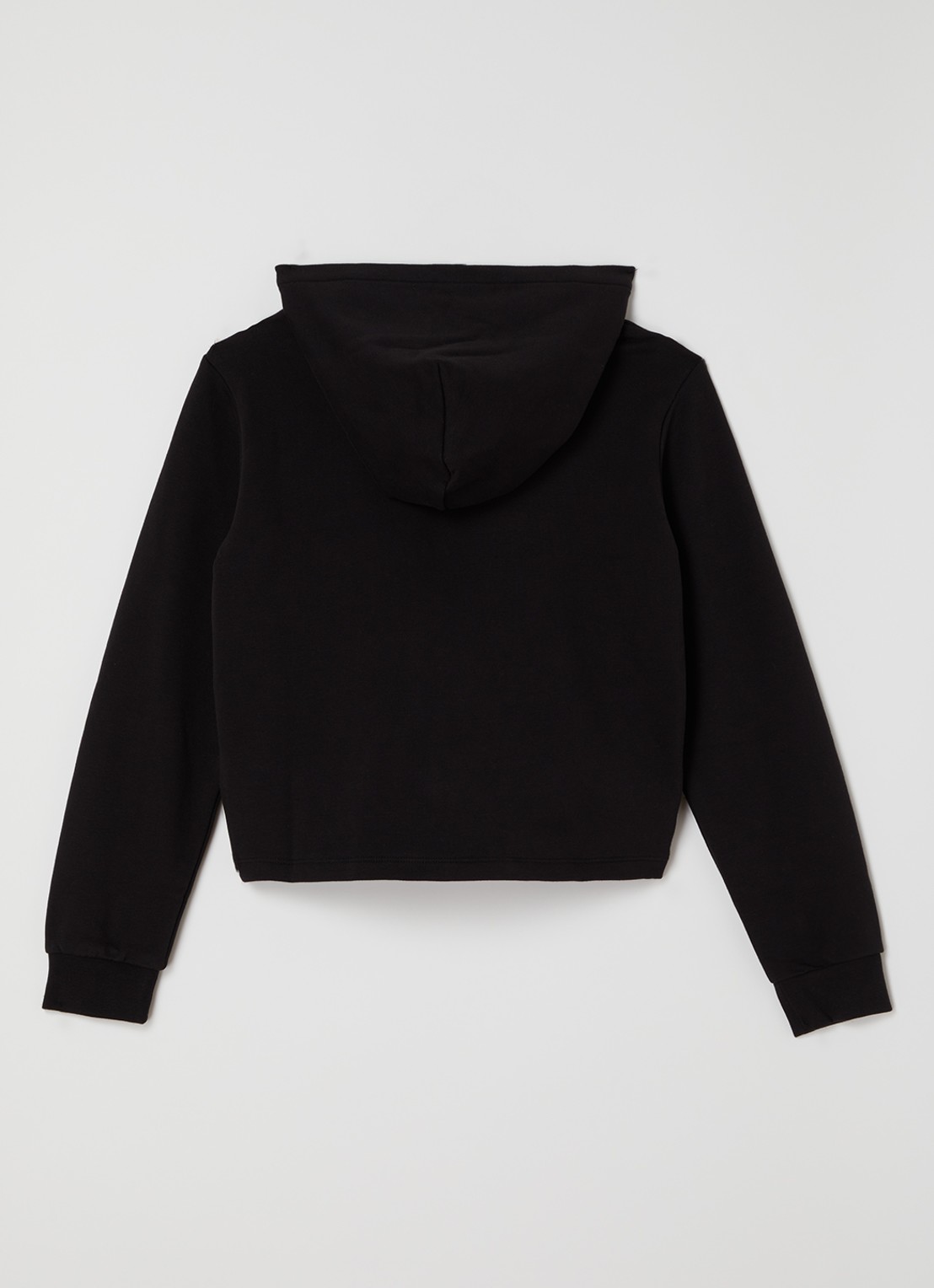 Calvin Klein Hoodie met geknoopt detail - voorkant 2 zwart