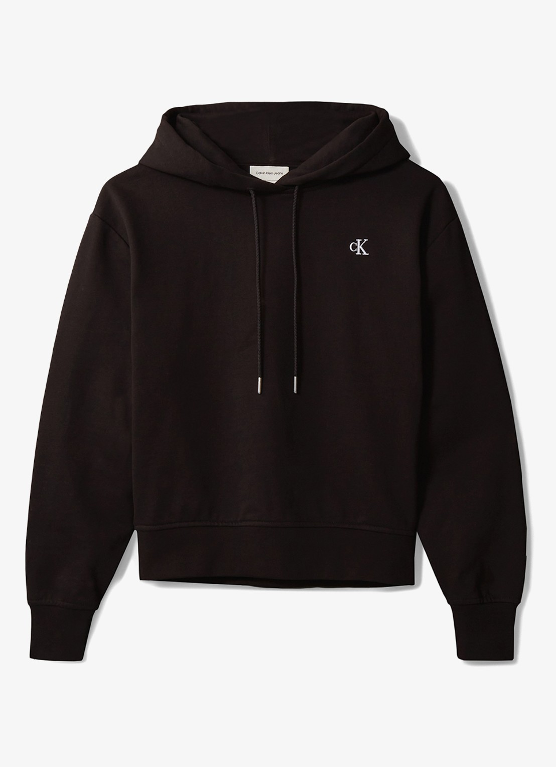 Calvin Klein Hoodie met logo - voorkant 2 zwart