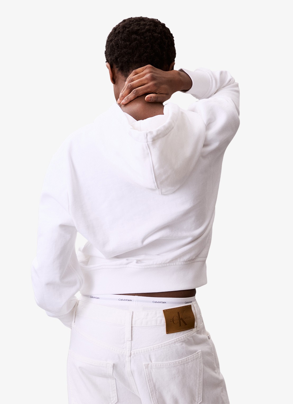 Calvin Klein Hoodie met logo - achterkant 3 wit