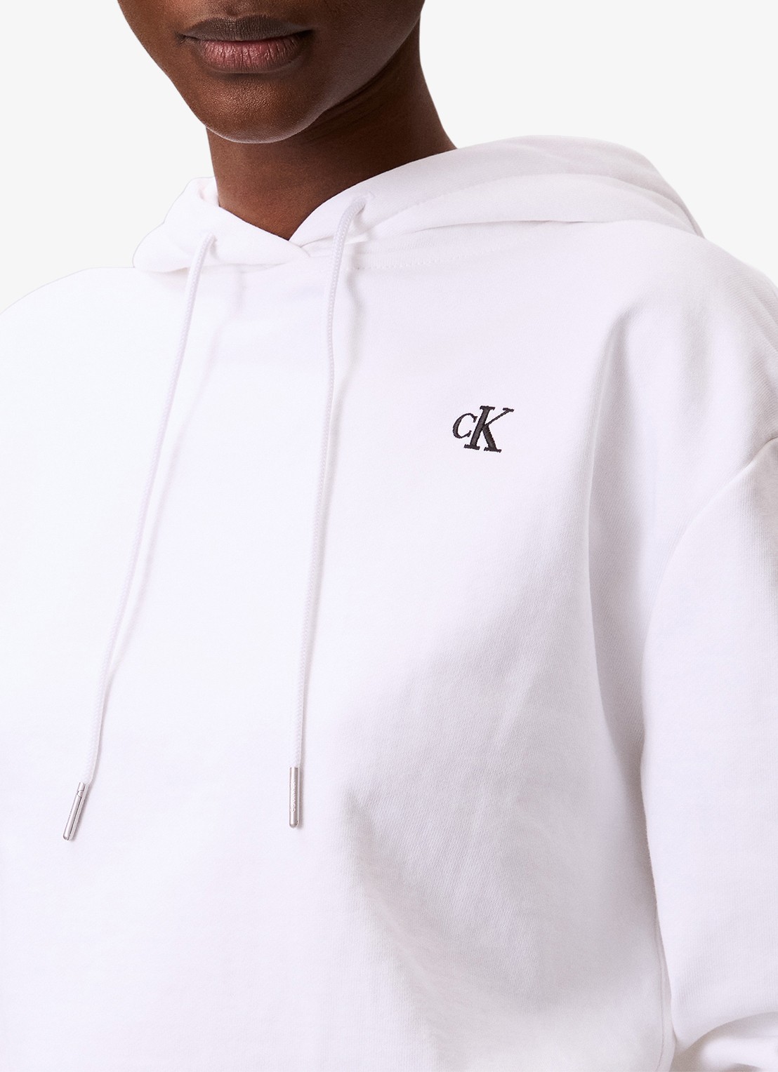 Calvin Klein Hoodie met logo - detail 5 wit