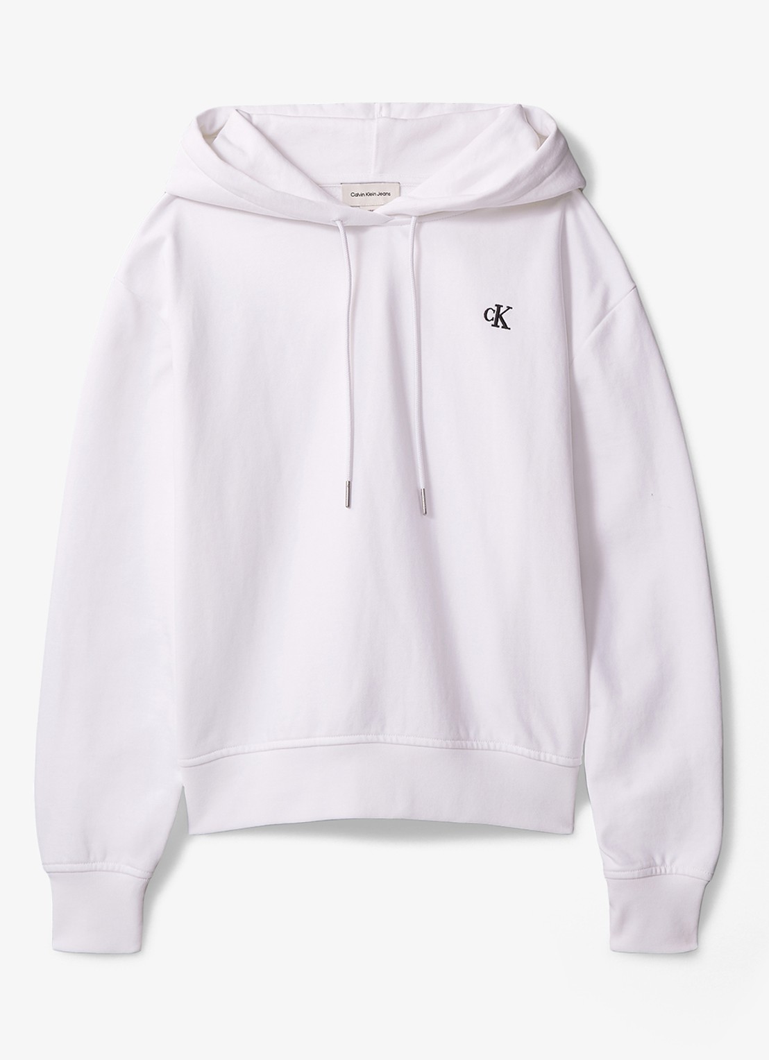 Calvin Klein Hoodie met logo - voorkant wit