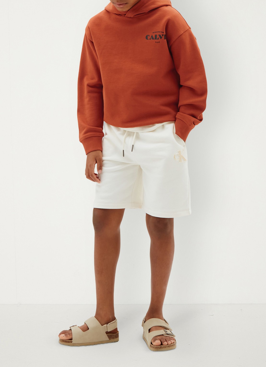 Calvin Klein Hoodie met logo - voorkant 2 orange