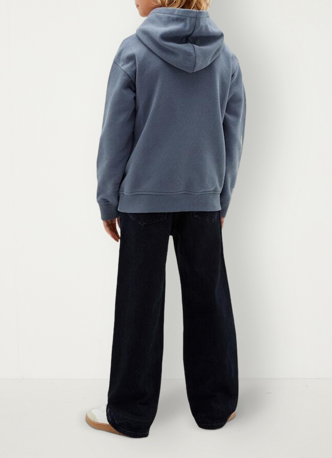 Calvin Klein Hoodie met logo - achterkant 4 blauwgrijs