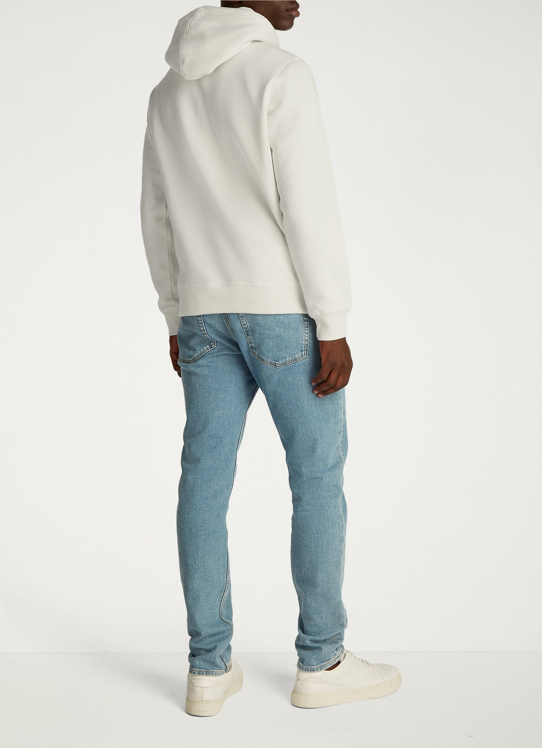 Calvin Klein Hoodie met logoborduring - achterkant 4 gebroken wit