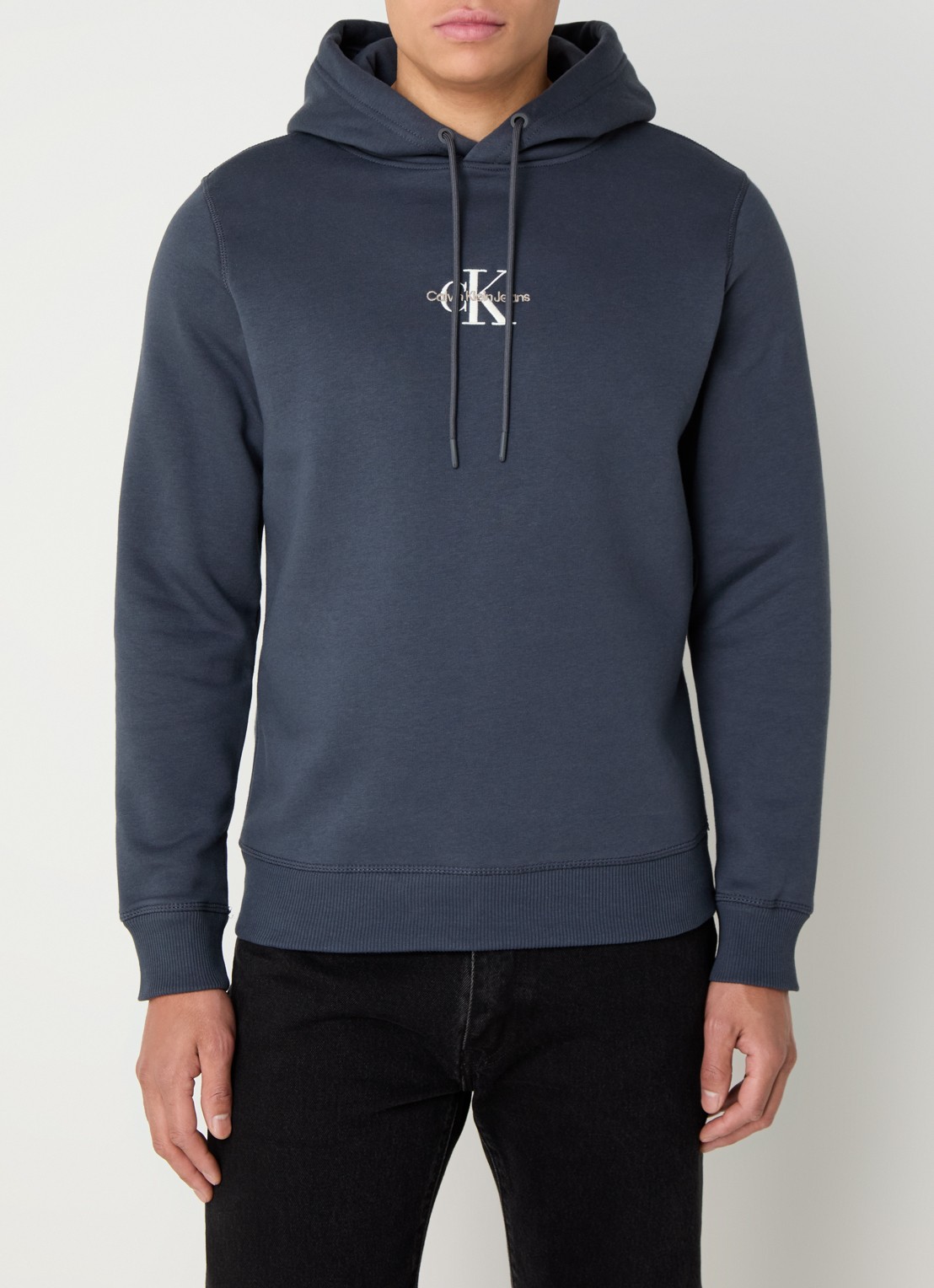 Calvin Klein Hoodie met logoborduring - detail 8 indigo