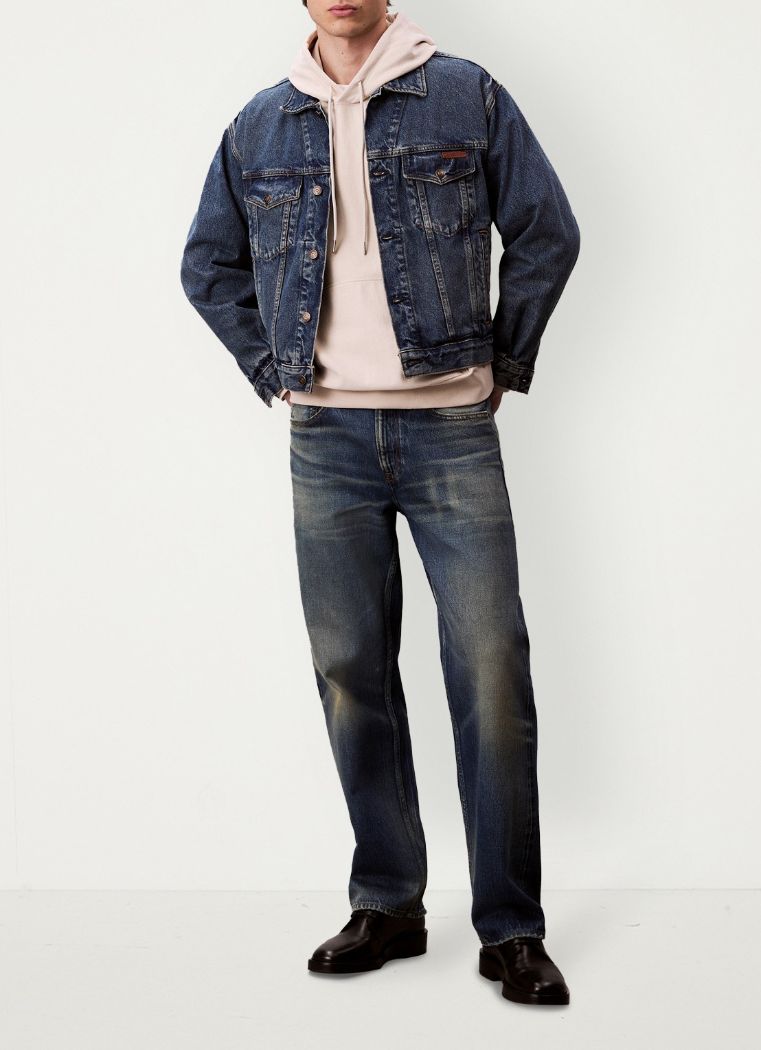 Calvin Klein Hoodie met logoborduring - voorkant 2 chalk-67u