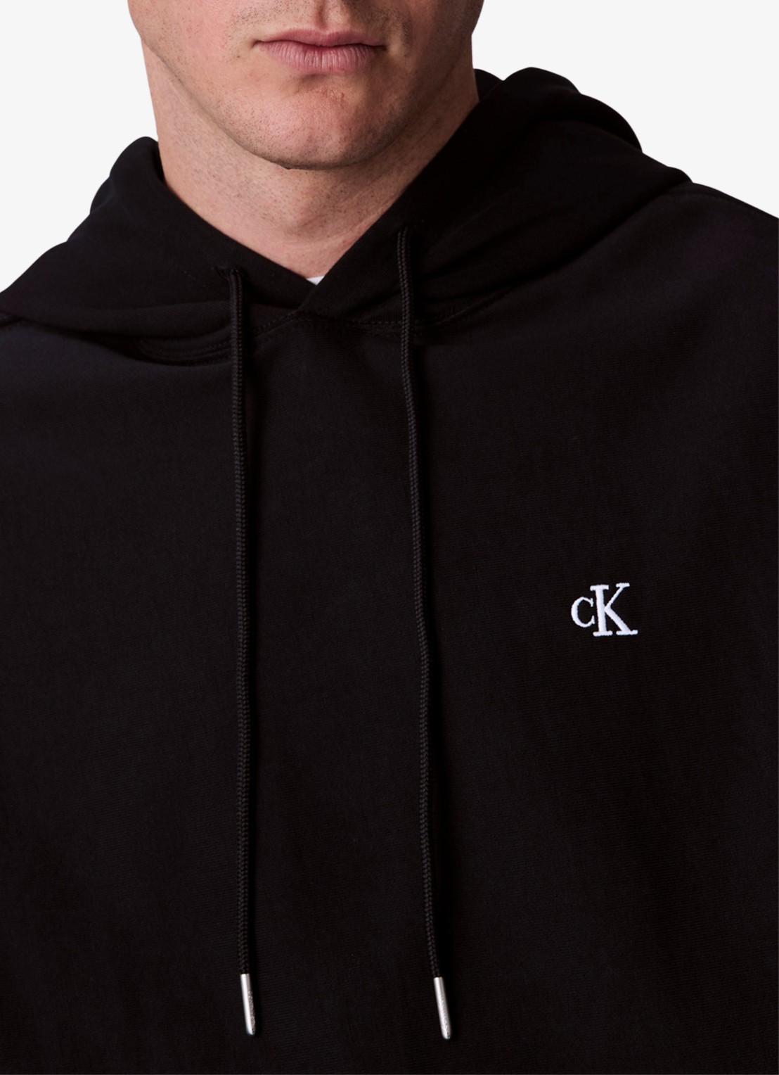 Calvin Klein Hoodie met logoborduring - detail 5 zwart