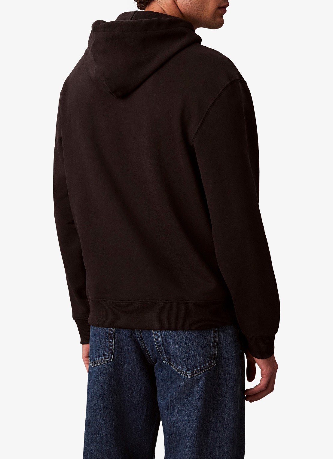 Calvin Klein Hoodie met logoborduring - achterkant 5 zwart