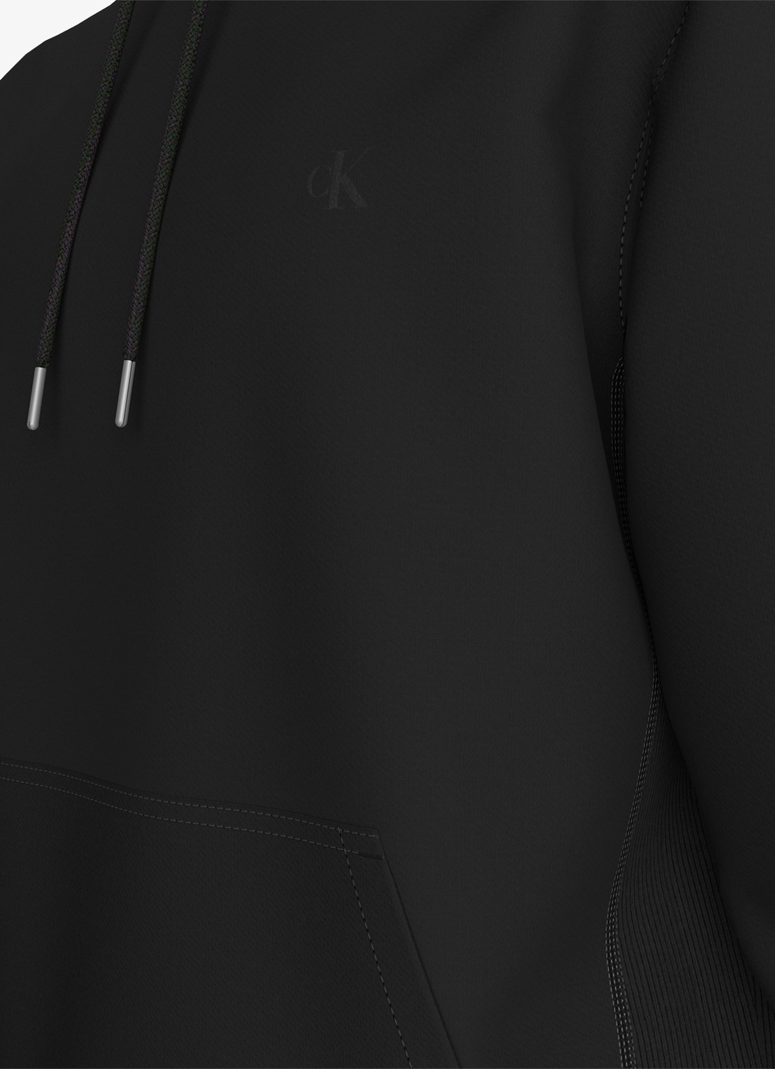 Calvin Klein Hoodie met logoborduring - detail 5 zwart