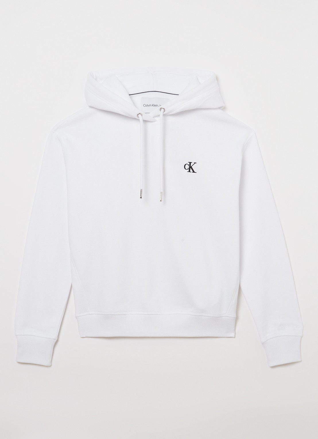 Calvin Klein Hoodie met logoborduring  - voorkant 5 wit