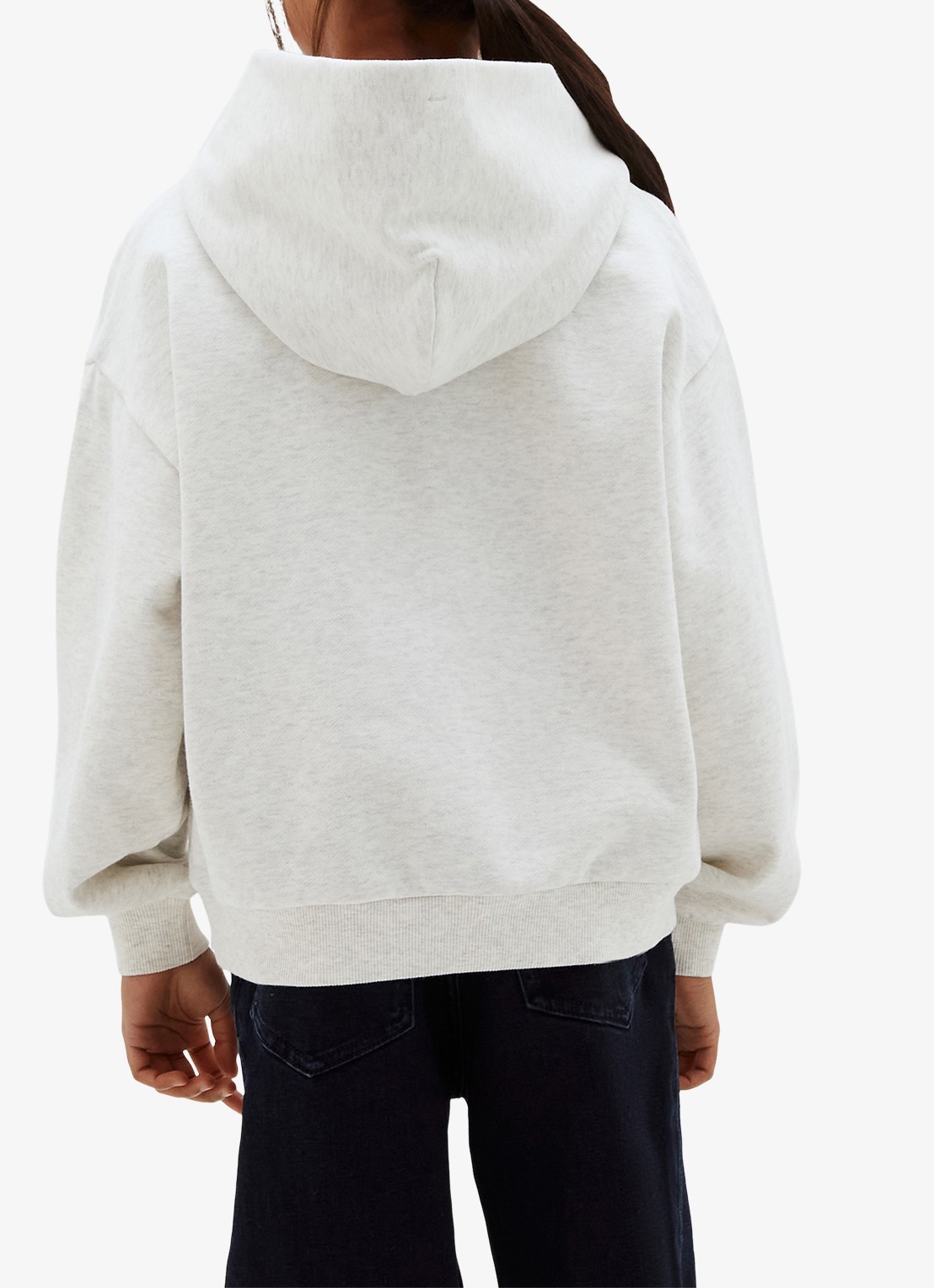 Calvin Klein Hoodie met logoborduring - achterkant grijs