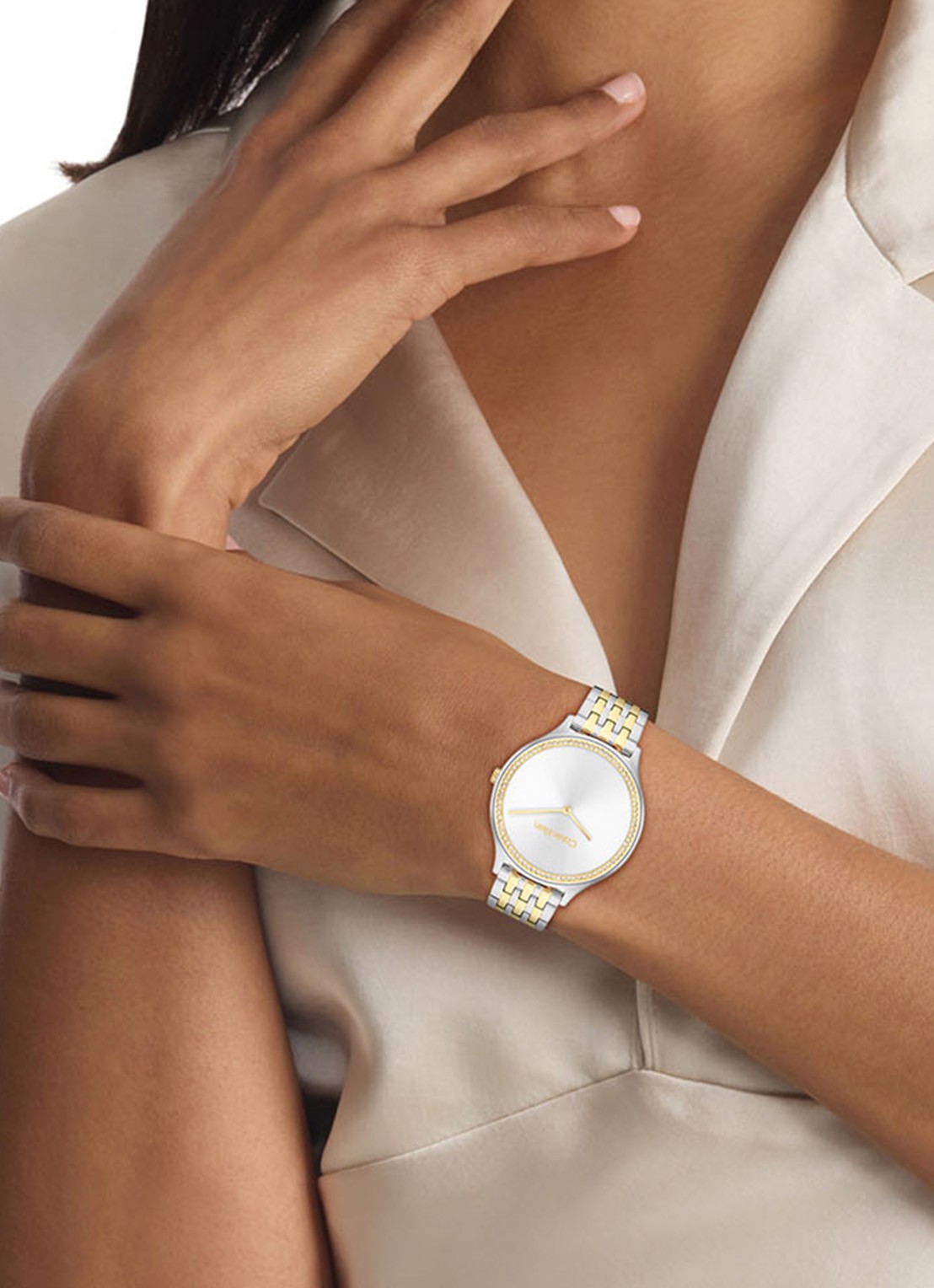 Calvin Klein Horloge CK25100002 - voorkant 2 zilver