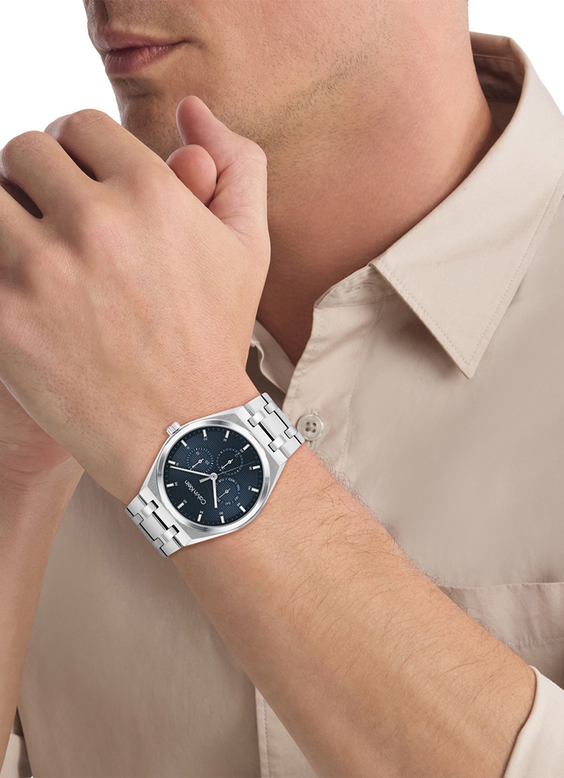 Calvin Klein Horloge CK25200520   - voorkant 2 zilver