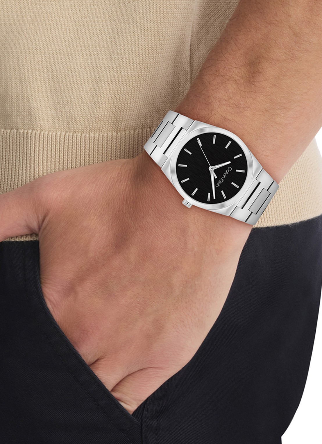 Calvin Klein Horloge CK25200543  - voorkant 4 zilver