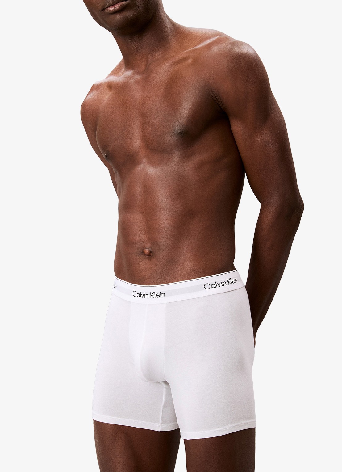 Calvin Klein Icon boxershorts met logoband in 3-pack - voorkant 6 wit