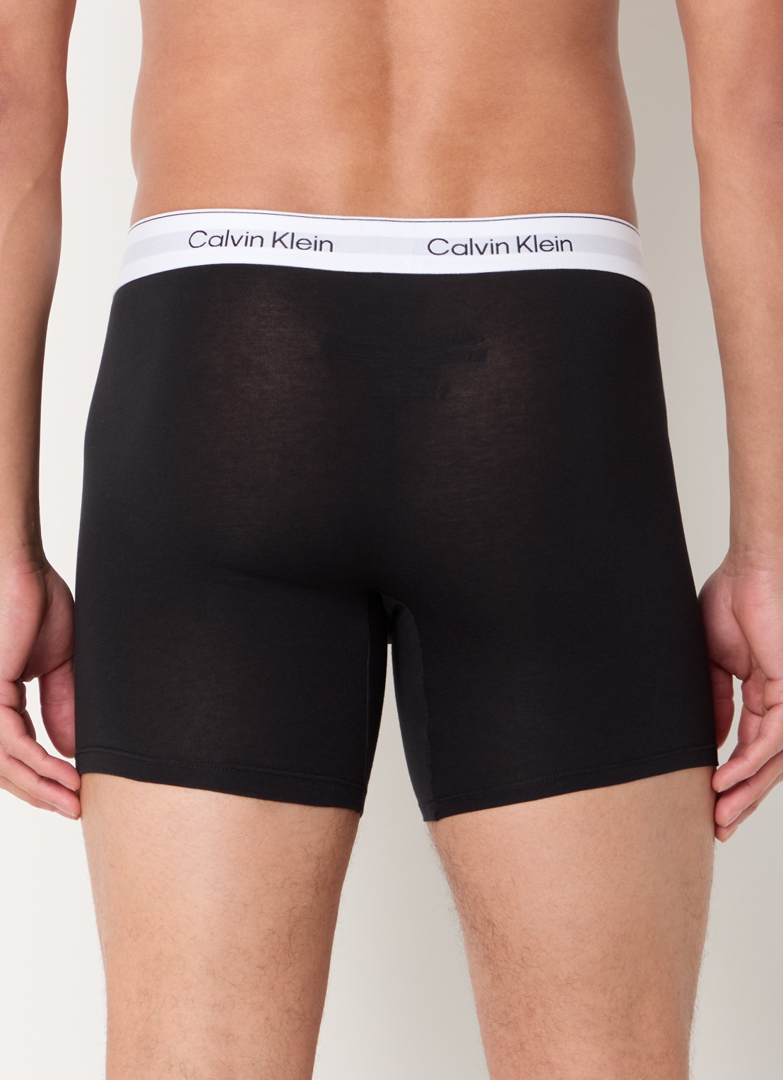 Calvin Klein Icon boxershorts met logoband in 3-pack - achterkant zwart