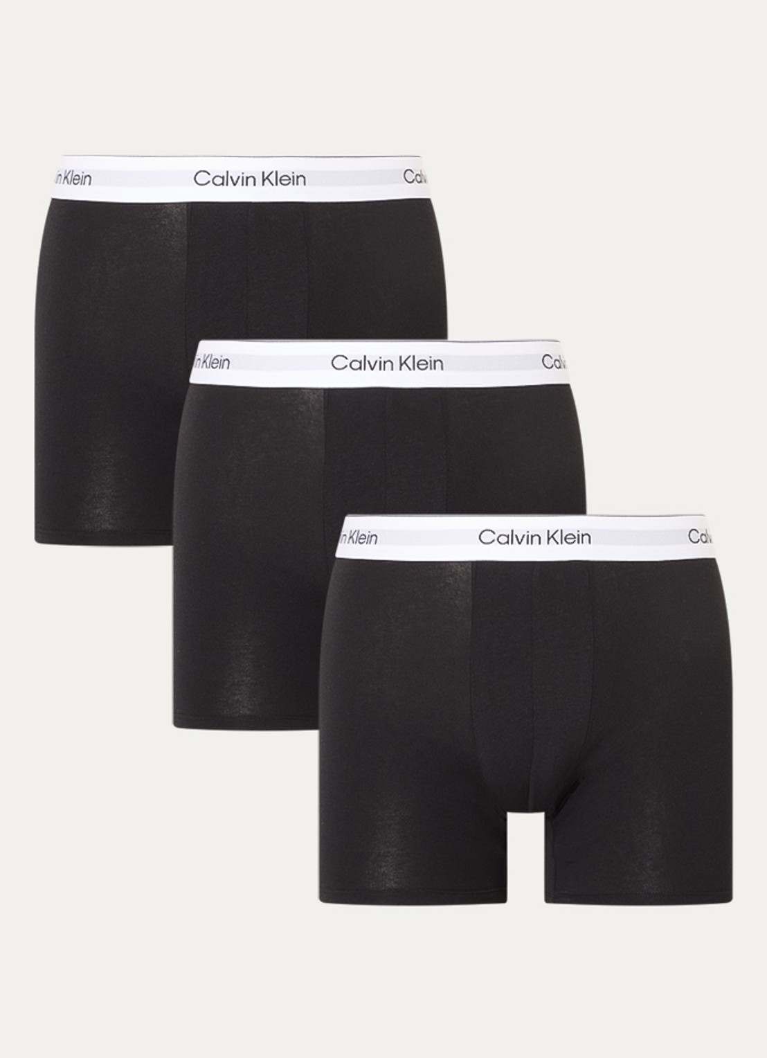 Calvin Klein Icon boxershorts met logoband in 3-pack - voorkant 2 zwart