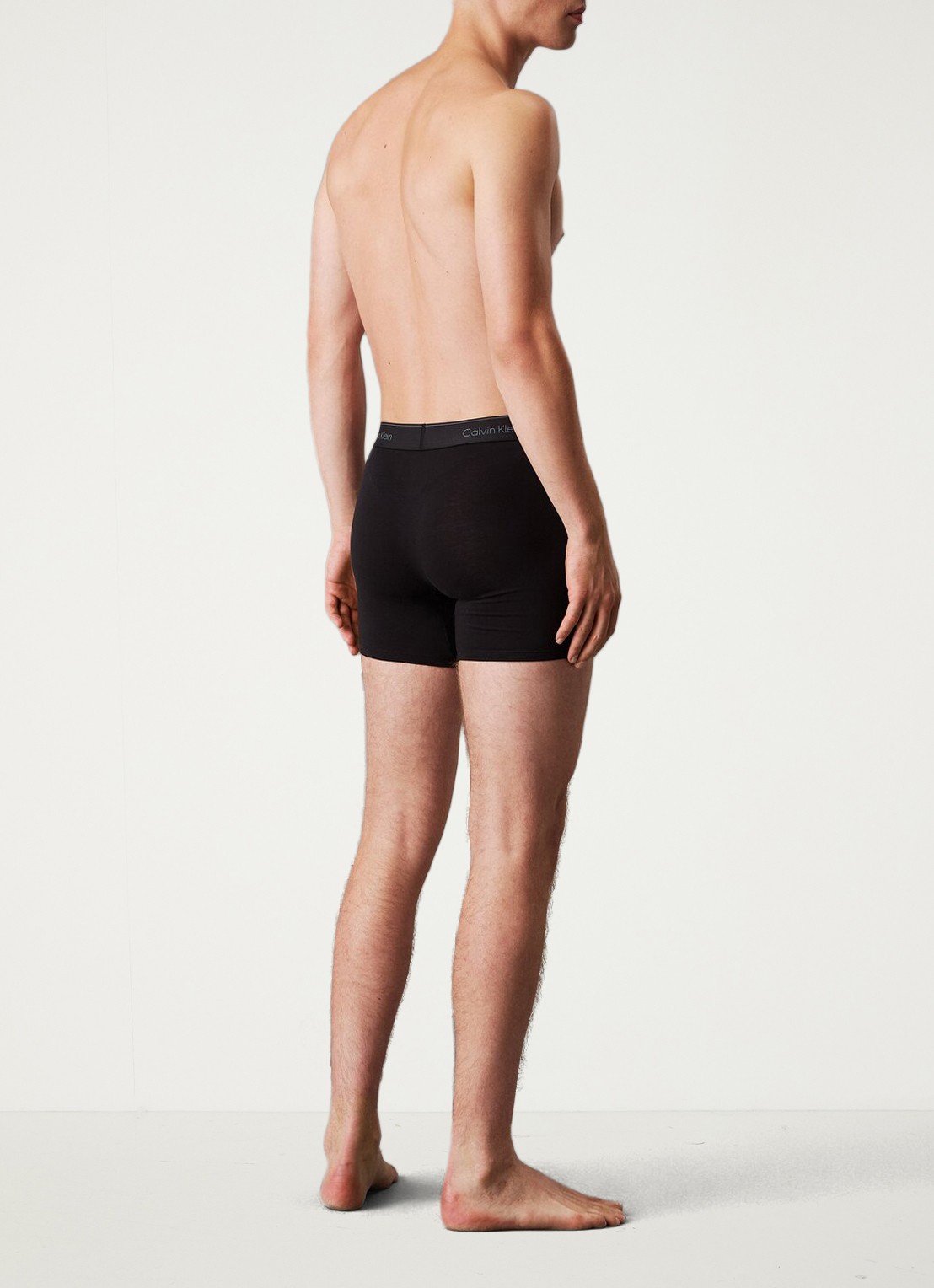 Calvin Klein Icon boxershorts met logoband in 3-pack - achterkant beige