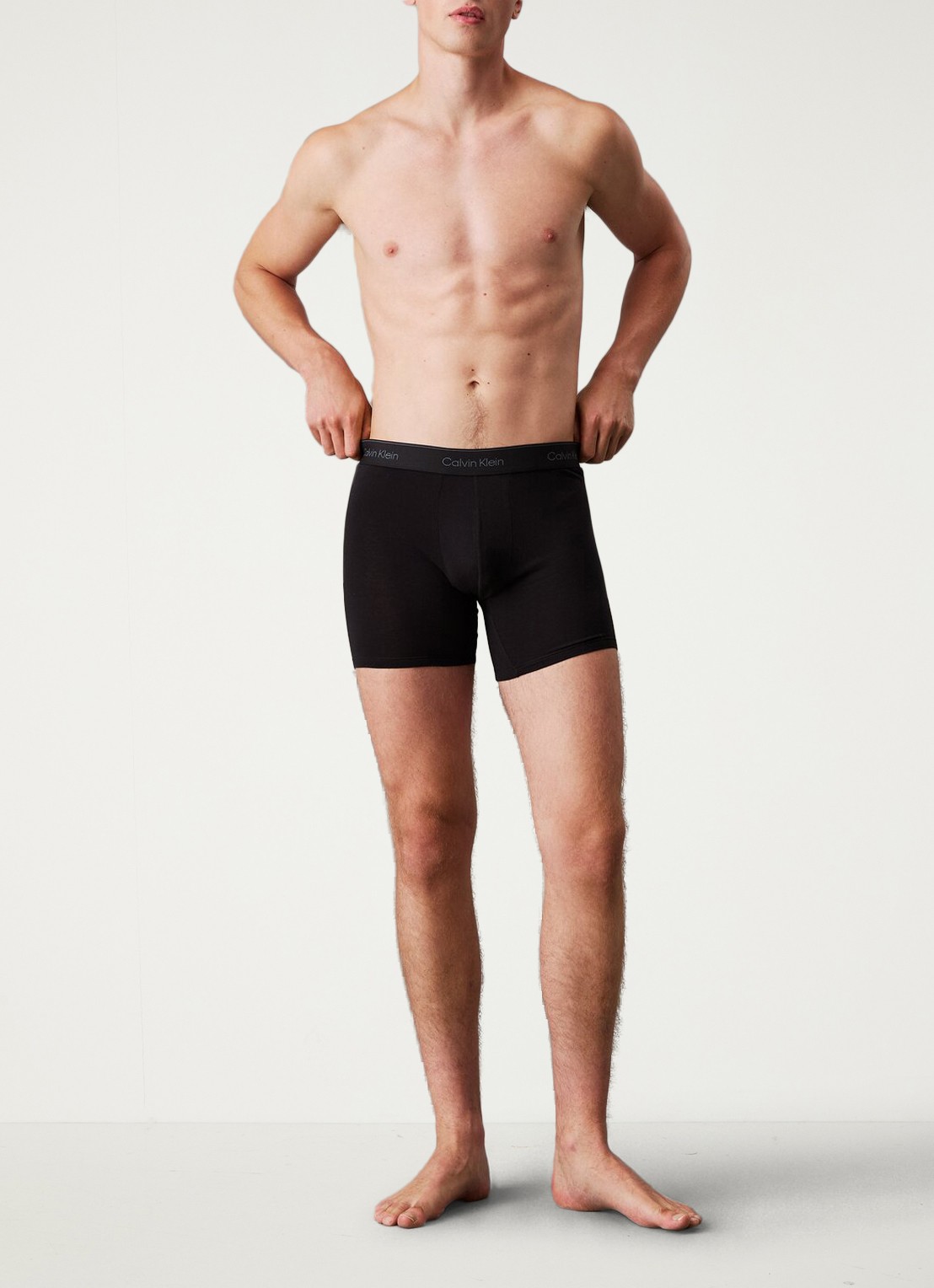 Calvin Klein Icon boxershorts met logoband in 3-pack - voorkant 4 beige