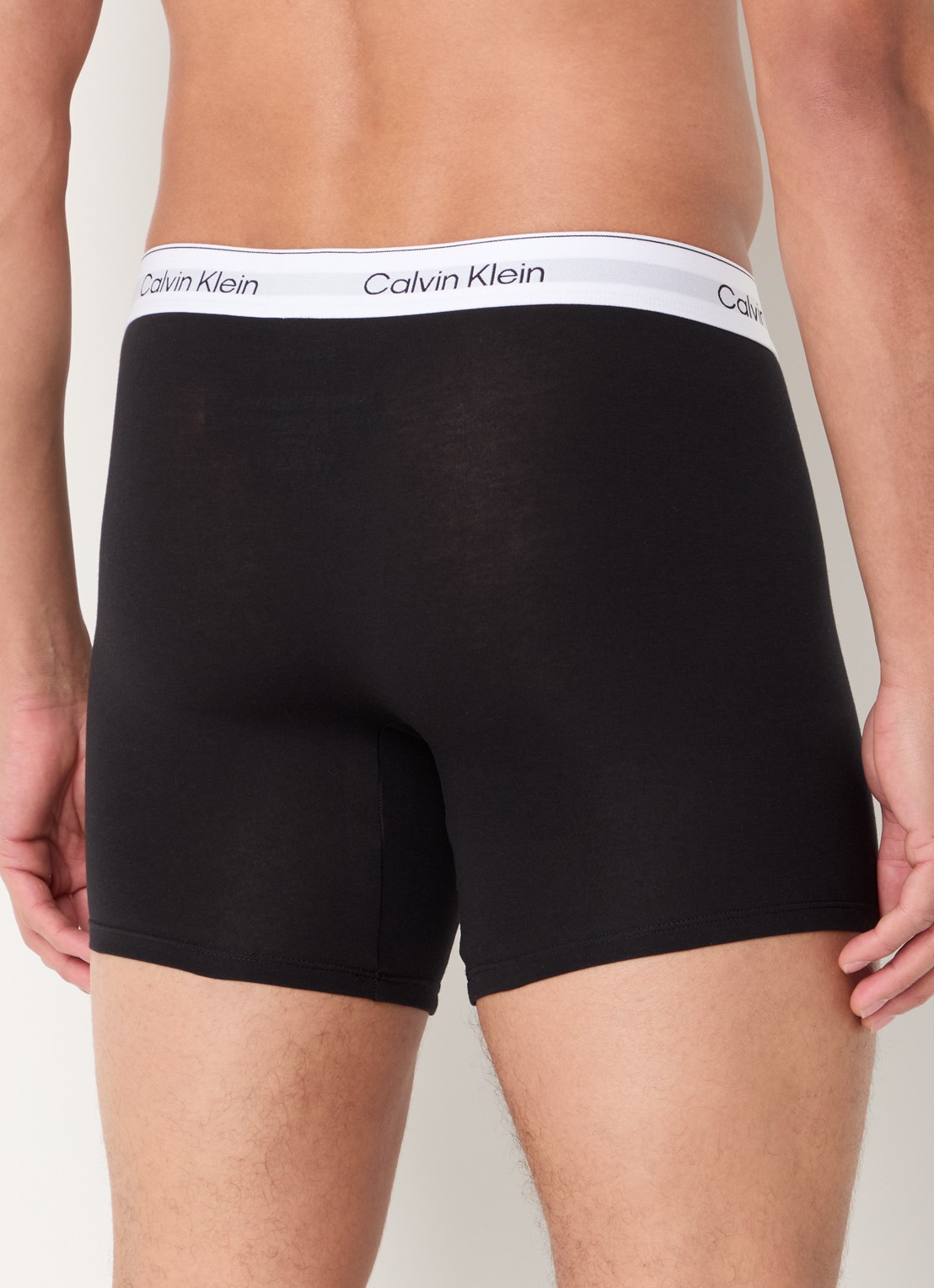 Calvin Klein Icon boxershorts met logoband in 3-pack - achterkant 2 grijsmele