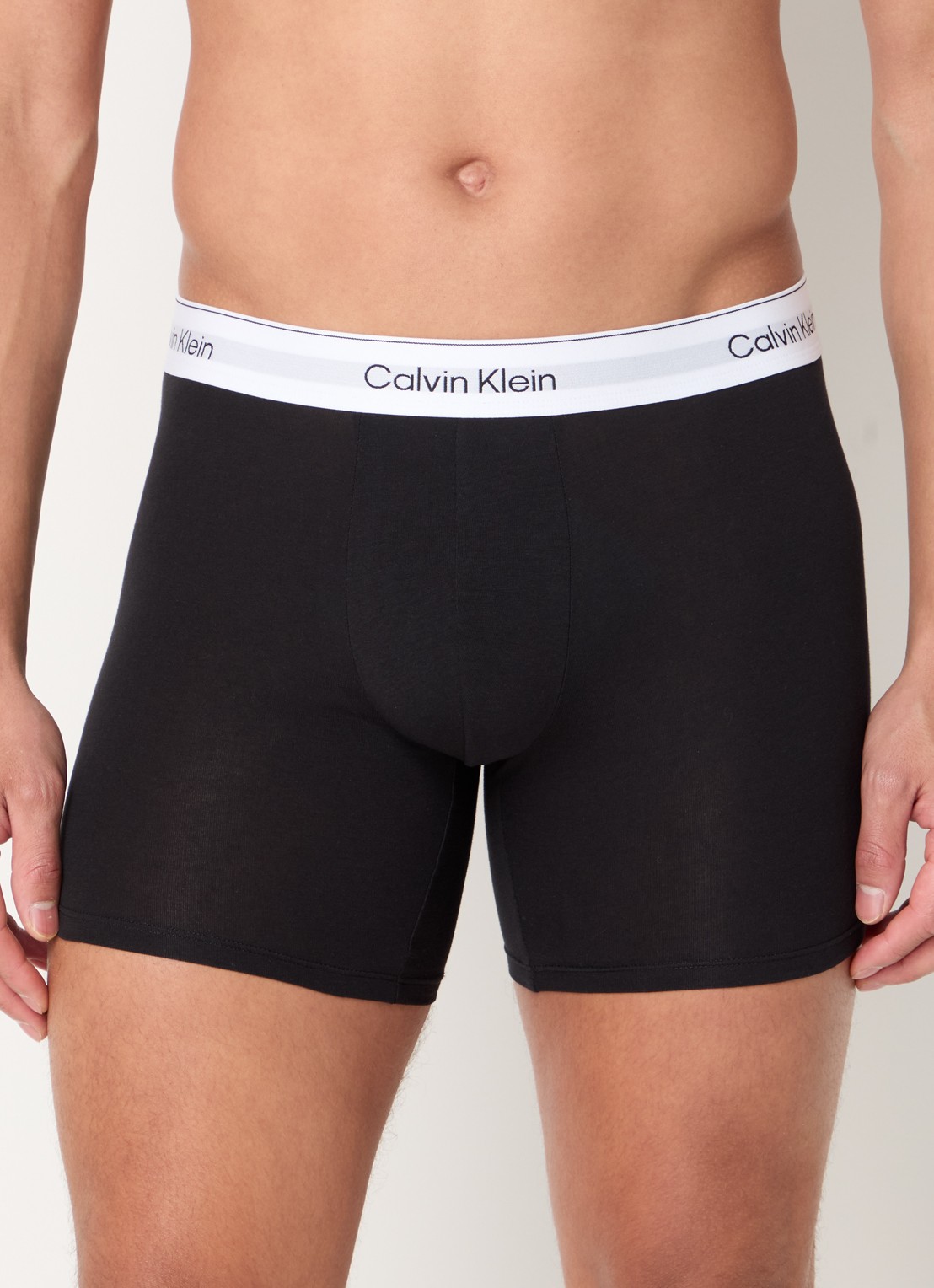 Calvin Klein Icon boxershorts met logoband in 3-pack - detail grijsmele