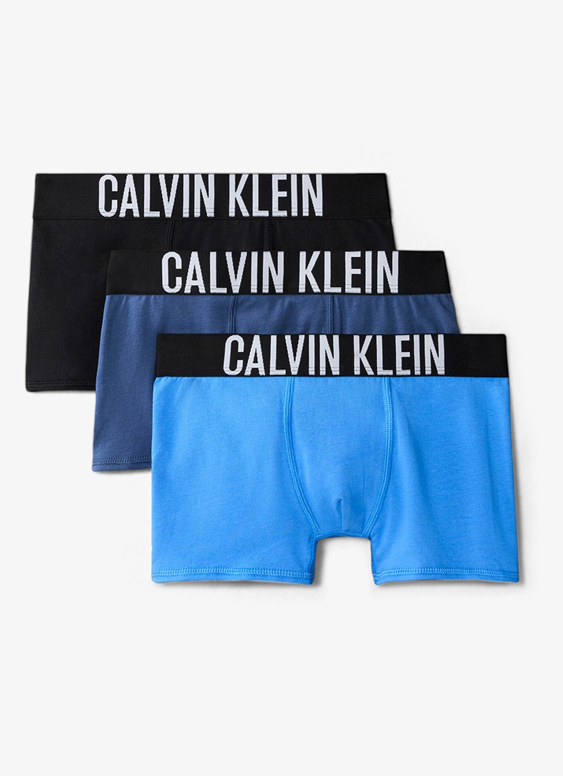Calvin Klein Intense power boxer met logoband in 3-pack - voorkant blauw