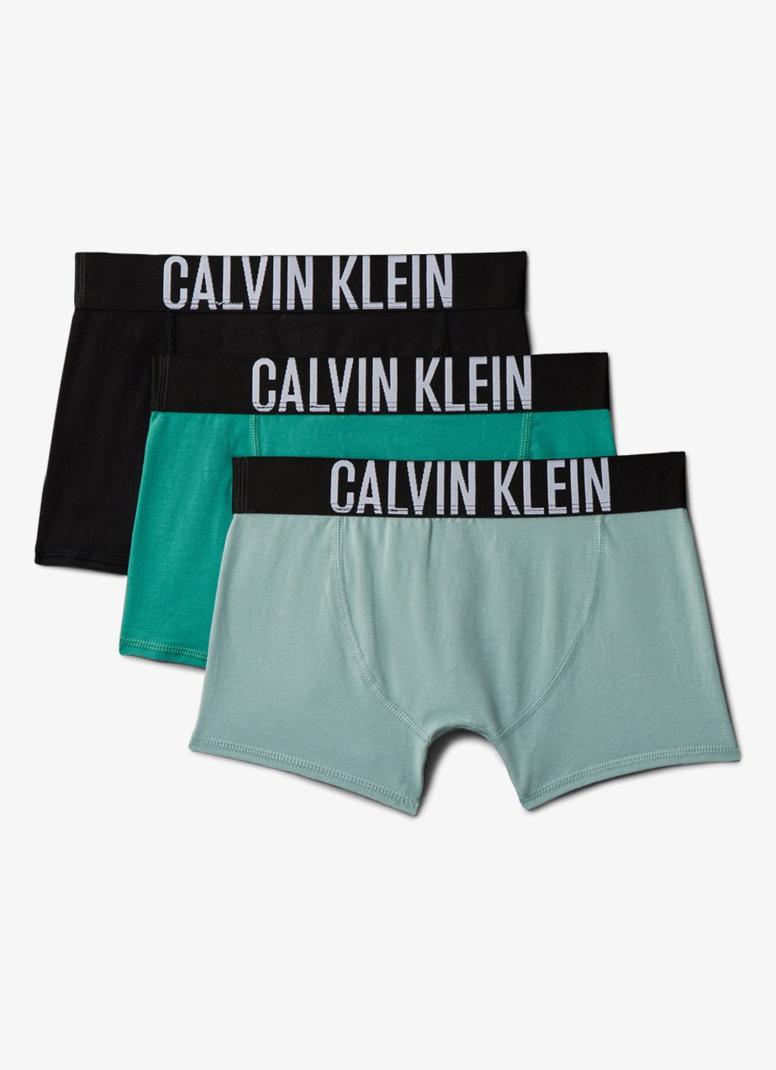 Calvin Klein Intense power boxer met logoband in 3-pack - achterkant 2 turquoise