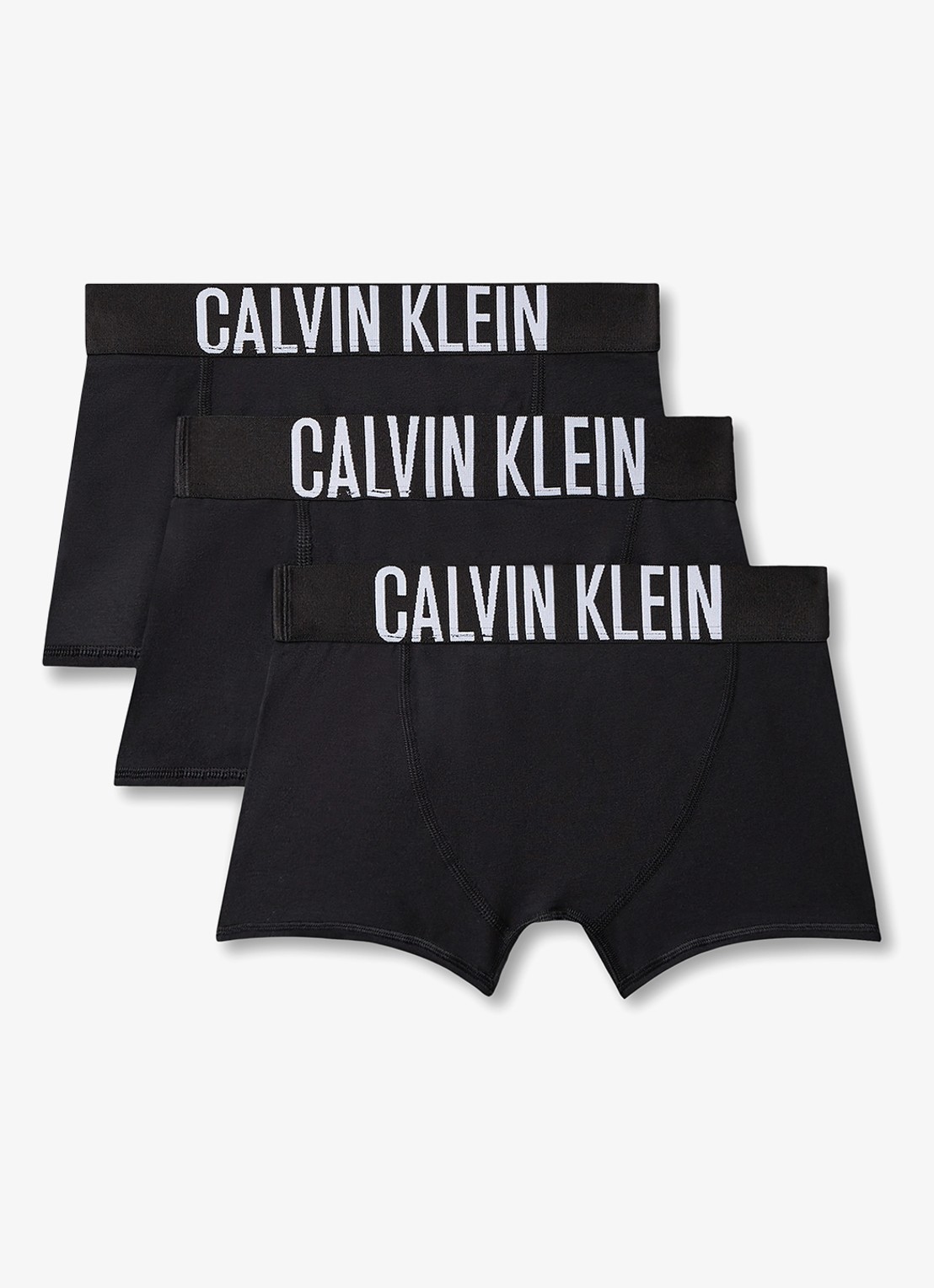 Calvin Klein Intense power boxer met logoband in 3-pack - achterkant zwart