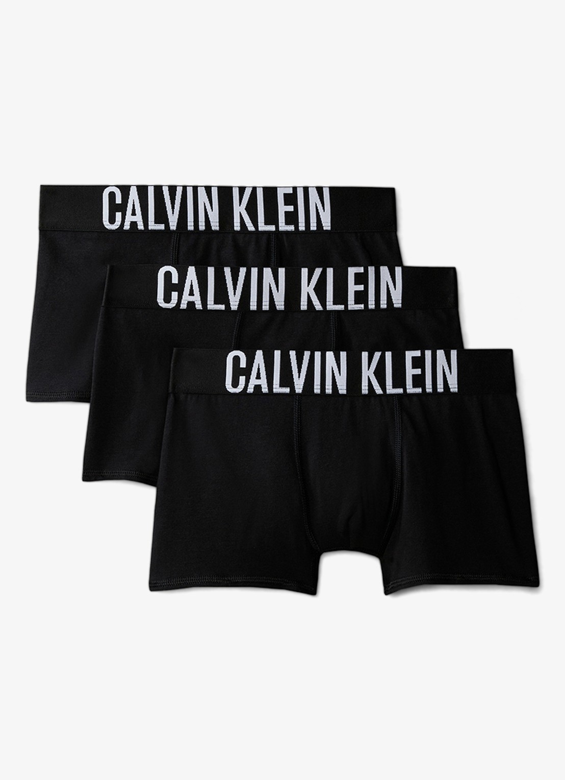 Calvin Klein Intense power boxer met logoband in 3-pack - voorkant zwart